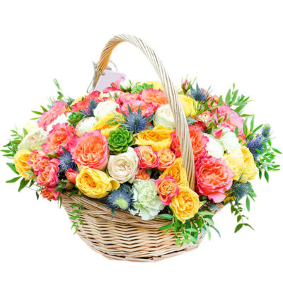 Цветы в корзинке «Музыка цветов»