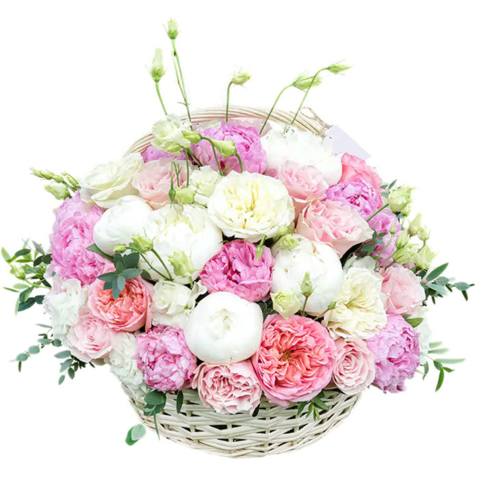 Цветы в корзинке «Женские мечты»